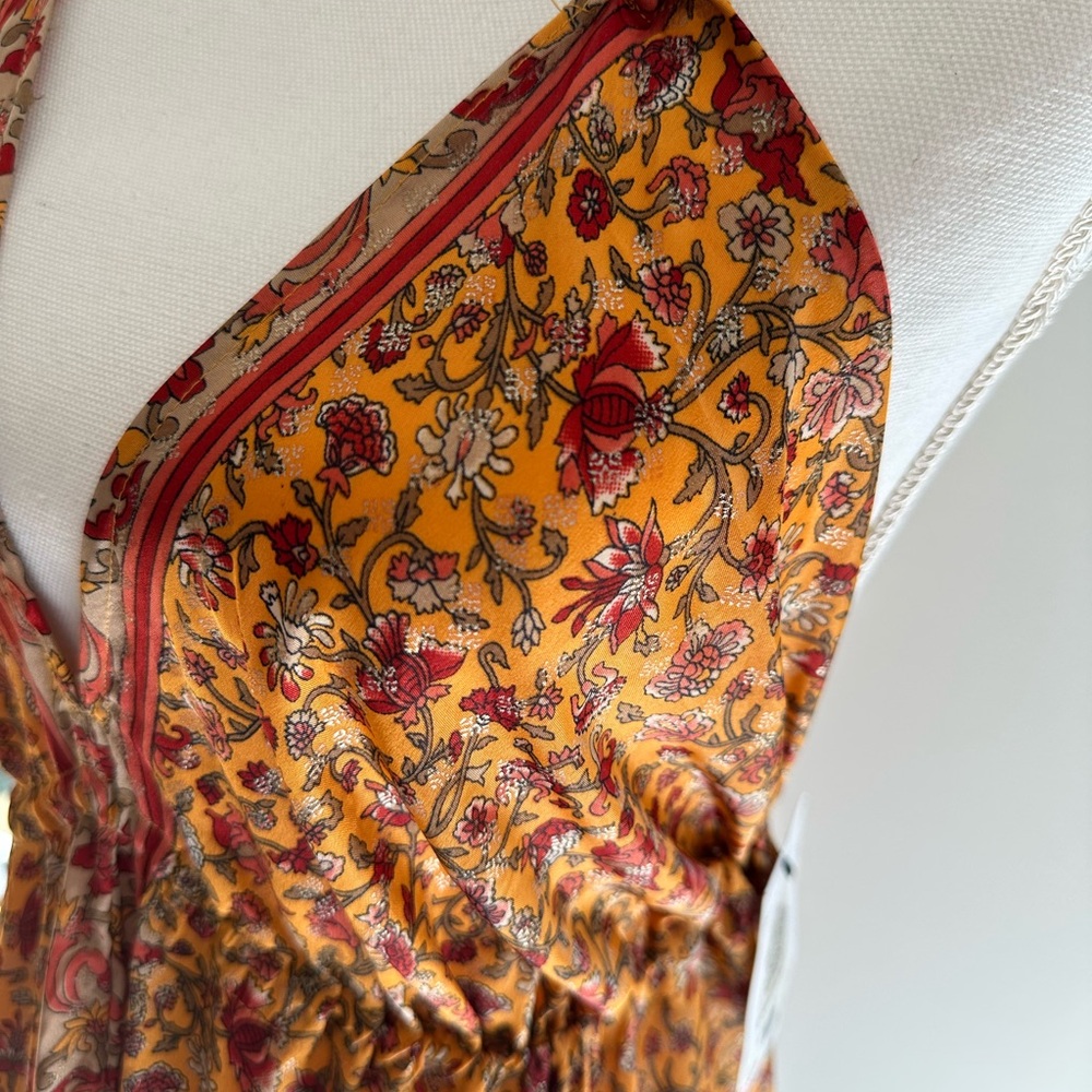 Boho Floral Halter Maxi Dress, NWT - Picture 4 of 8